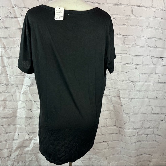 NWT boutique Classic Womens tee shirt tunic Top twist knot hemline - Picture 3 of 10
